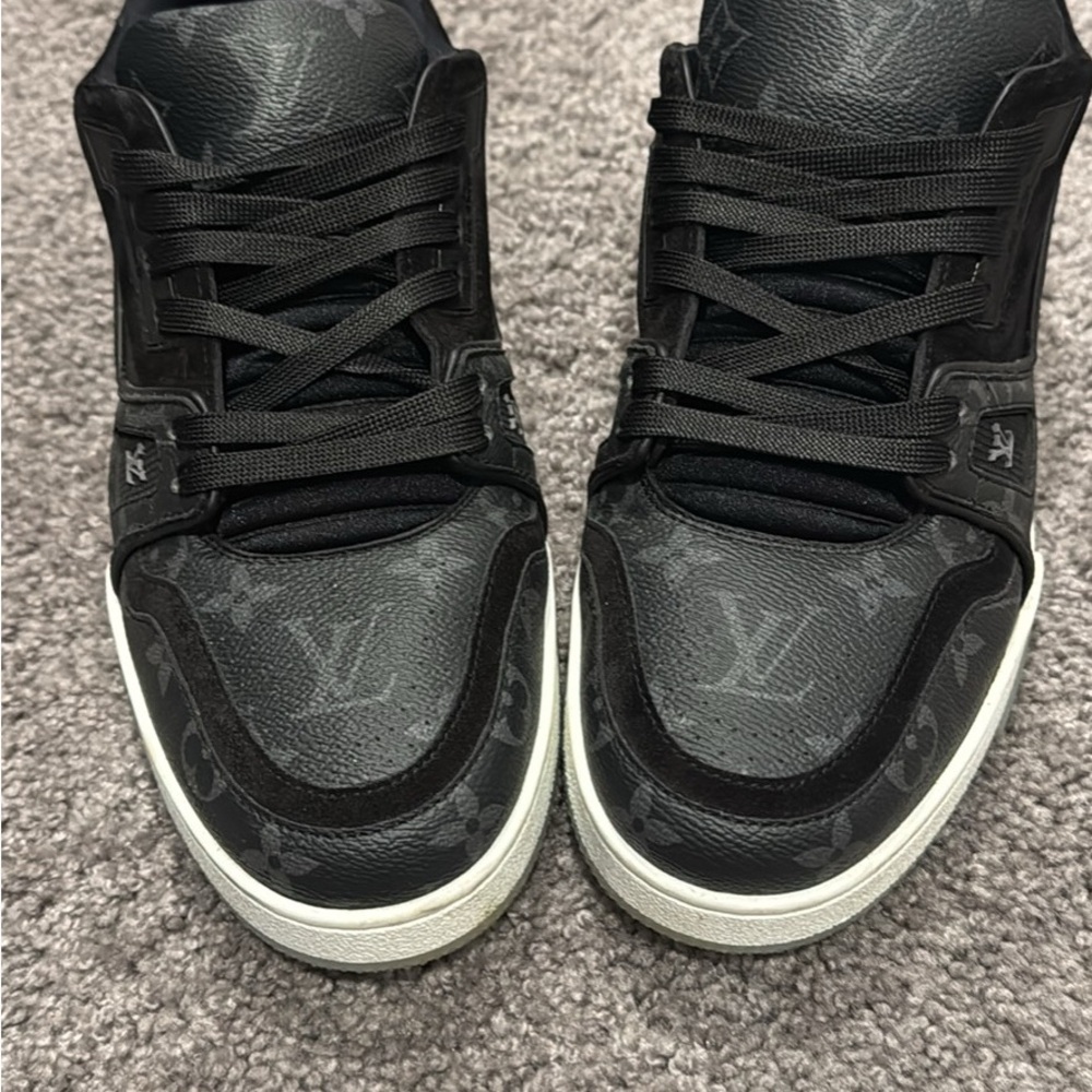 Louis Vuitton Black Grey and White Sneakers